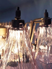 Murano Chandelier – Poliedri – 84 glasses – Pink
