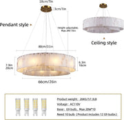 Celine Alabaster Round Chandelier 31