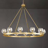 Modern Crystal Farmhouse Wagon Wheel Chandeliers for Dining Room
