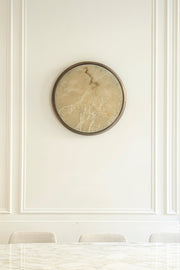 Moon alabaster wall sconce