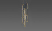 Oval chain cluster pendant