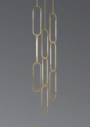 Oval chain cluster pendant