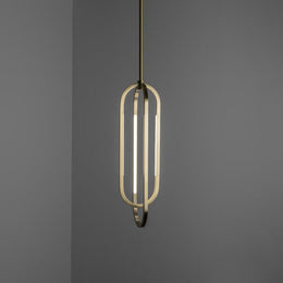 Oval double pendant