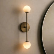 Girouette Double  Alabaster Sconce