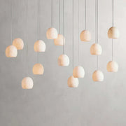 Ewen Natural Alabaster Rectangular Chandelier 48“W 54”W