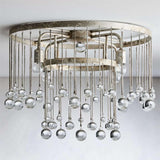 Aubrey Crystal Ball Flushmount Lamp