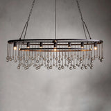 Aubrey Crystal Ball 7 Light Oval Chandelier 52