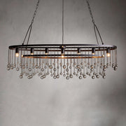 Aubrey Crystal Ball 7 Light Oval Chandelier 52