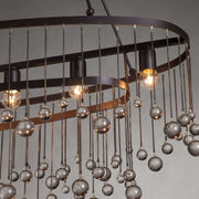 Aubrey Crystal Ball 7 Light Oval Chandelier 52