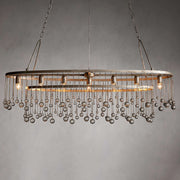 Aubrey Crystal Ball 7 Light Oval Chandelier 52
