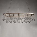 Aubrey Crystal Ball 7 Light Oval Chandelier 52
