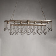 Aubrey Crystal Ball 7 Light Oval Chandelier 52