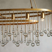 Aubrey Crystal Ball 7 Light Oval Chandelier 52