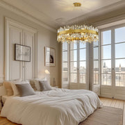 MDEGLYO Modern Crystal Round Chandelier