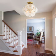 Riviera Glass Disc Round Flush Mount 12