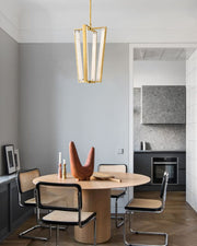 Aged Brass/Black LED Arm Edgemere Cage Collection Linear Pendants Light 16