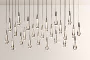 Raindrop Glass Solitaire Linear Chandelier -kimoylights