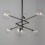 Aero Vertical Glass Globe Chandelier 6 - Light 55.63