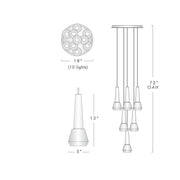 Maxine Modern Crystal Circular Pendant Lights
