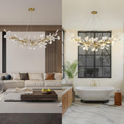 Ginkgo Rectangle Chandelier 55