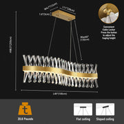 MDEGLYO Modern Crystal Chandelier