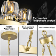Modern Crystal Farmhouse Wagon Wheel Chandeliers for Dining Room