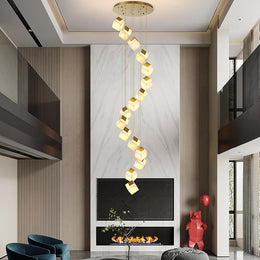 Emerson Alabaster-Box Round Chandelier 20