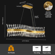 MDEGLYO Modern Crystal Chandelier