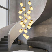 Emerson Alabaster-Box Round Chandelier 20