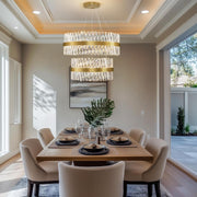 MDEGLYO Modern Crystal Chandelier
