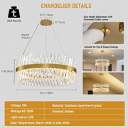 MDEGLYO Modern Crystal Chandelier