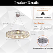 K9 Crystal Round/Rectangular Chandelier 32