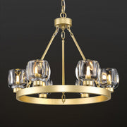 Modern Crystal Farmhouse Wagon Wheel Chandeliers for Dining Room