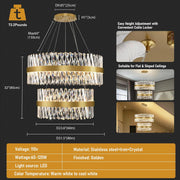 MDEGLYO Modern Crystal Chandelier