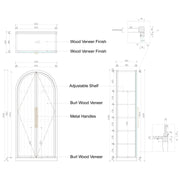 Haven Burl Tall Cabinet 36