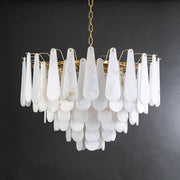 Alabaster Feathery Chandelier 21.7