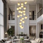 Emerson Alabaster-Box Round Chandelier 20