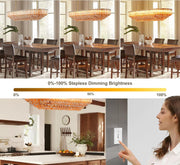 MDEGLYO Modern Amber and Clear Glass Chandelier 14