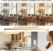 MDEGLYO Modern Amber and Clear Glass Chandelier 14