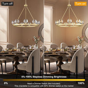 Modern Crystal Farmhouse Wagon Wheel Chandeliers for Dining Room
