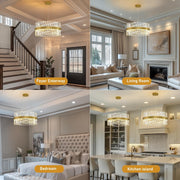 MDEGLYO Modern Crystal Chandelier