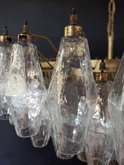 Murano Chandelier – Poliedri – 185 glass – Iridescent