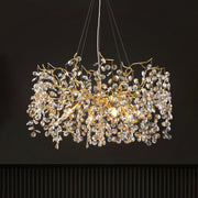 Modern Crystal Branch Chandelier for Foyer Entryway  31.5
