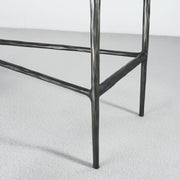 Hand-Forged Metal Rectangle Marble Console Table 60