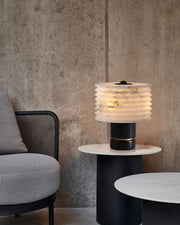 Elegant Lighting G9 Cloud Stone Alabaster Table Lamp Wide D10