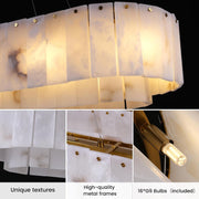 2-Tiers Oval Modern Dining Room Chandelier 53