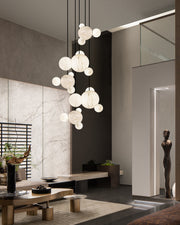 Minimalist Antique Alabaster Cluster Pendant Light Fixtures 6
