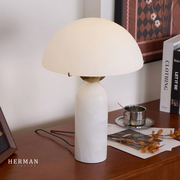 G9 Alabaster white marble table lamp Dia 12