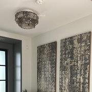 Amor 2-Tier Ghiaccio Glass Round Flushmount 18