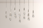 Raindrop Glass Solitaire Linear Chandelier -kimoylights
